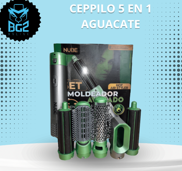 CEPILLO 5 EN 1 DE AGUACATE